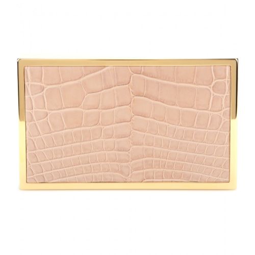 Gentuță de piele cu fermoar Aligator