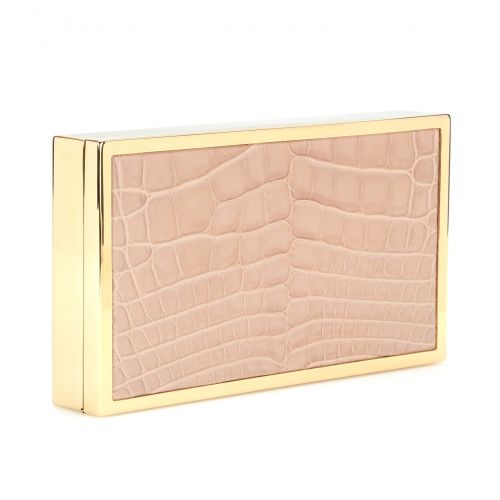 Gentuță de piele cu fermoar Aligator