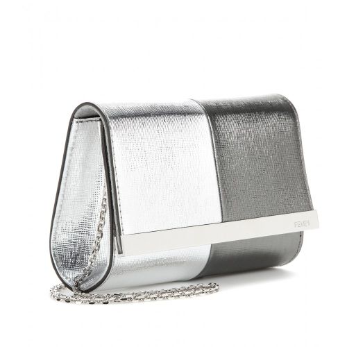  Geantă de umăr Piele-metalic
