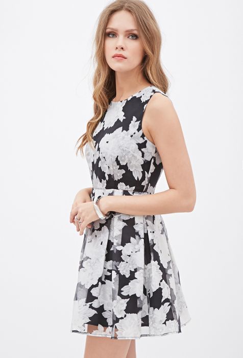 Rochie cu motiv floral "Organza"