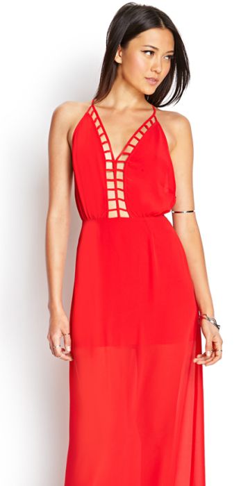 Rochie roșie lungă